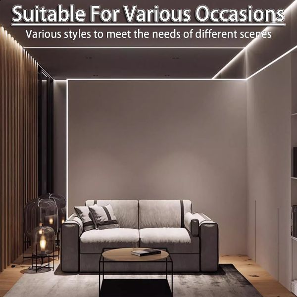 Aluminum Alloy Linear Light Strip Slot Embedded LED Strip Light Aluminium Profile