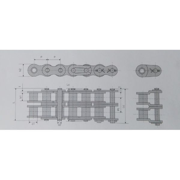 ANSI Pharmacy Transmission Parts , Anti Corrosion Duplex Roller Chains