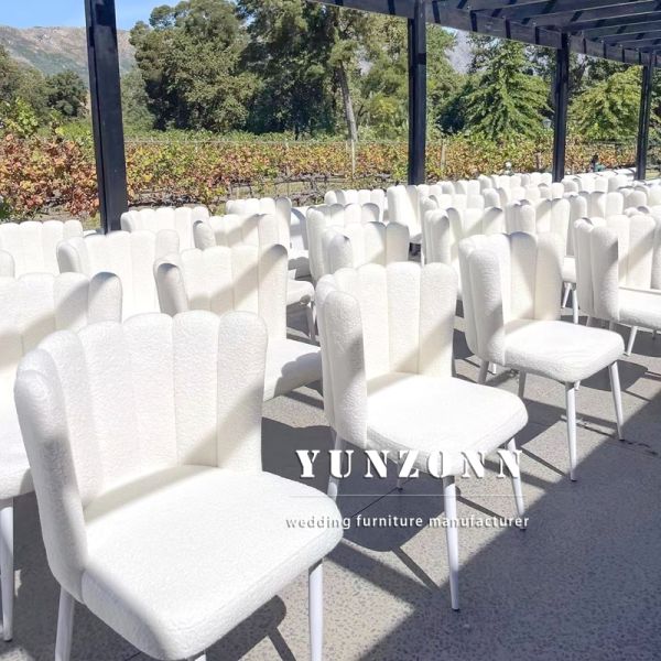 Wholesale White Stainless Steel Daisy Chair Hotel Furniture for Banquet Parties and Events