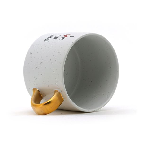 White Mug Gold Handle Crockery Mom Mug Ceramic Coffee Mug For Mothers Day Cup Make Tea