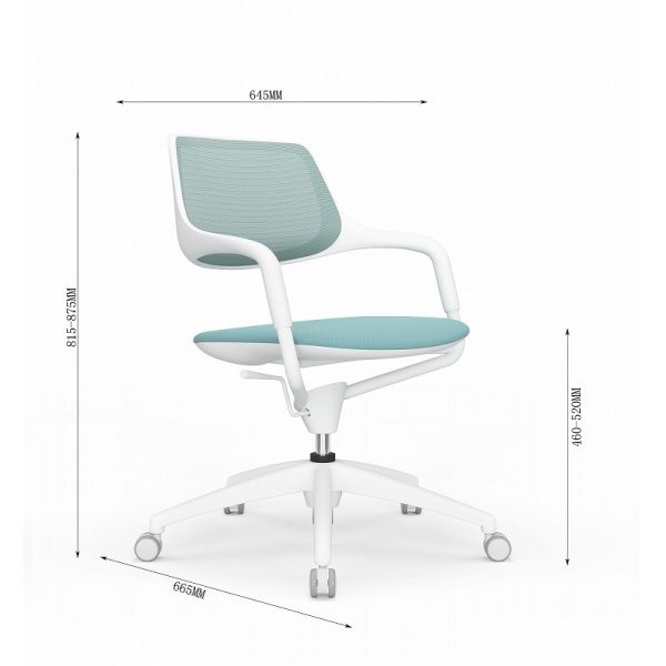 Foldable Executive Revolving Office Chair Leather For Negotiation Training Space