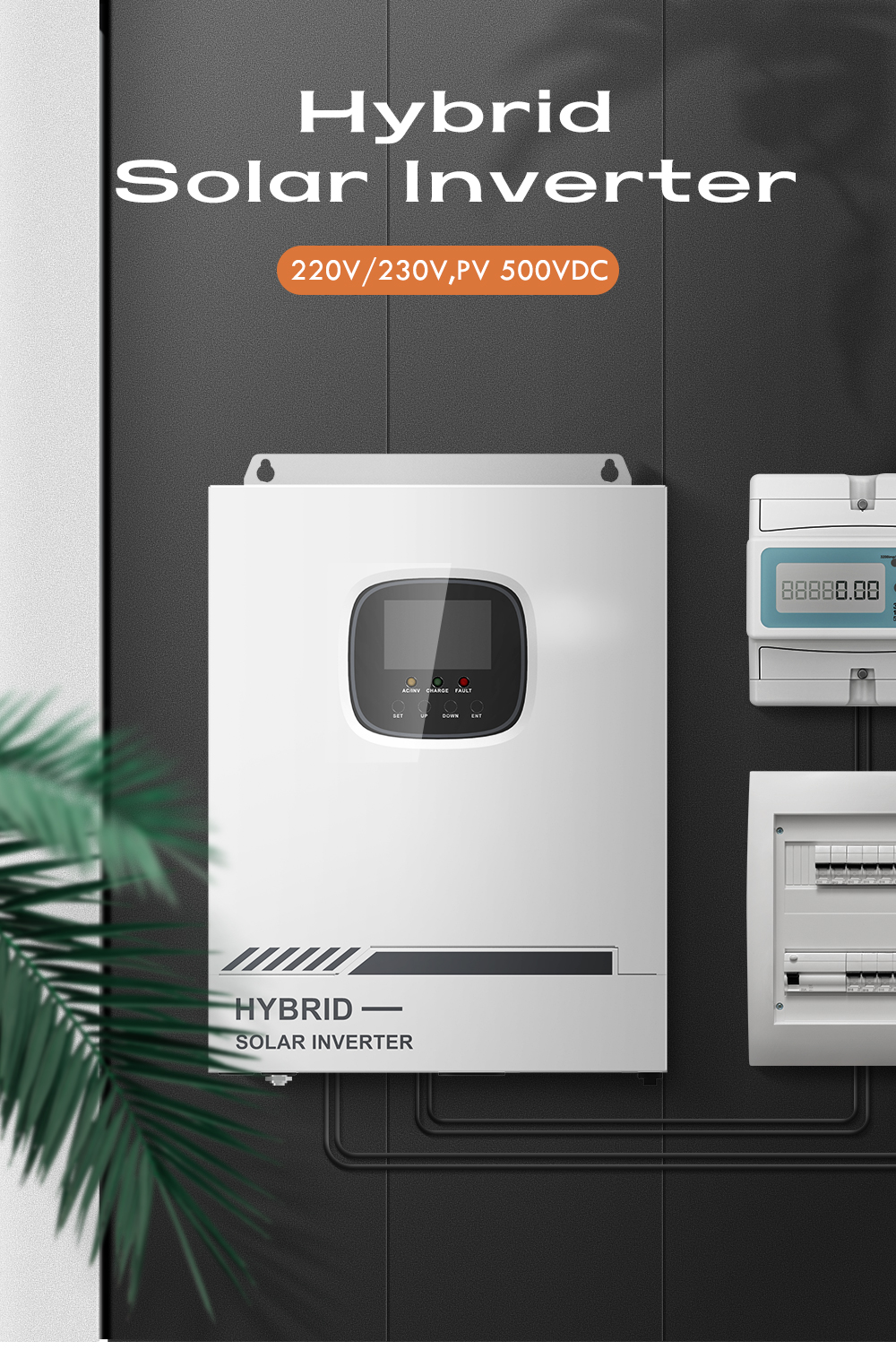 5 кВт Трёхфазный гибридный солнечный инвертор 5000 Вт Система хранения энергии 220В 230В