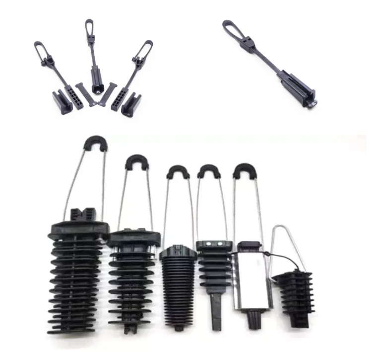 10PCS Сцепление кабеля из нержавеющей стали и пластика для ввода FTTH в сеть