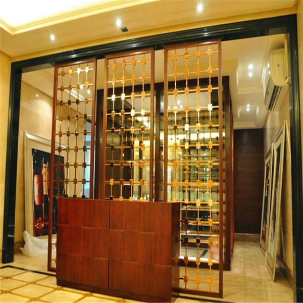 custom design project metal screen color coating laser cut room divider in dining room