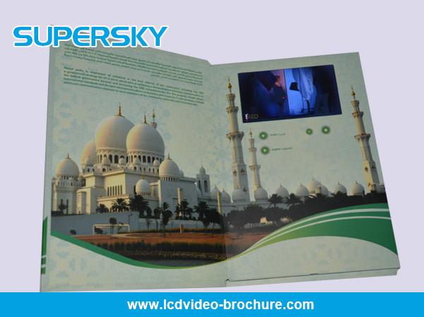 4.3 inch / 5 Inch TFT LCD Video Brochure , Folded LCD Greeting Card