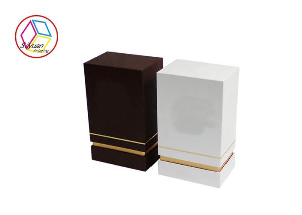 Folha de ouro elegante da caixa de presente do perfume que carimba o estilo da forma do papel revestido