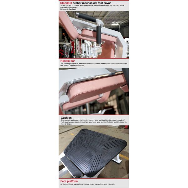 Pink Cushion Commercial Grade Gym Equipment Super Squat Hack Training Machine