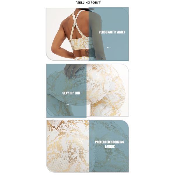 Activewear спортзала печати графика 3D сияющий устанавливает животное печатая 250gsm