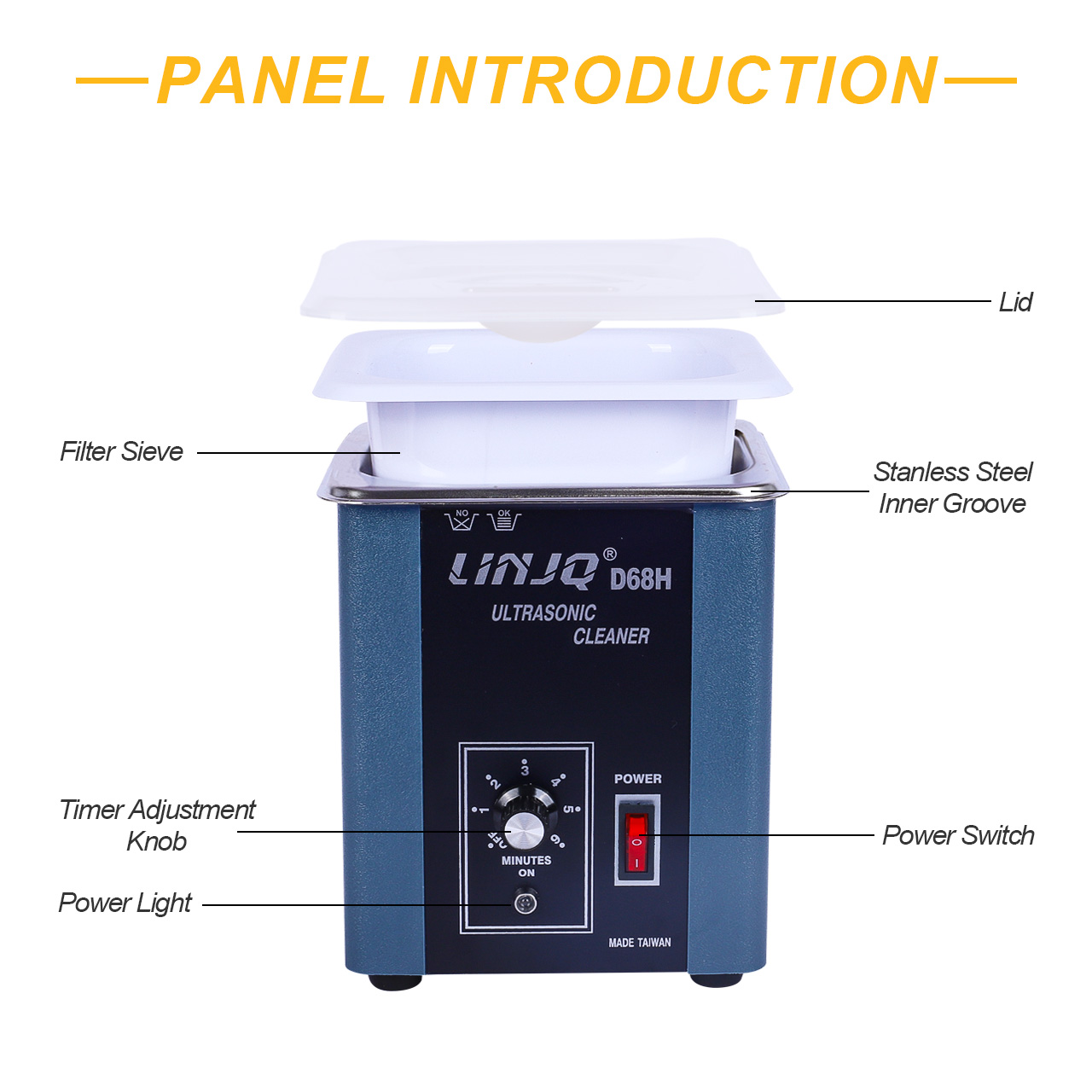 Tooltos D68H ювелирная ультразвуковая очистная машина для бриллиантов