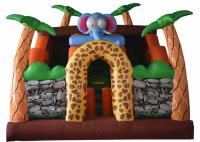Escorrega inflável Safari Park inflável / PVC inflável Elefante Bouncer colorido