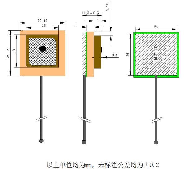 DC3.3-5.0V Tensão de alimentação R.H.C.P. Polarização GNSS móvel Antenna GPS anti-interferência