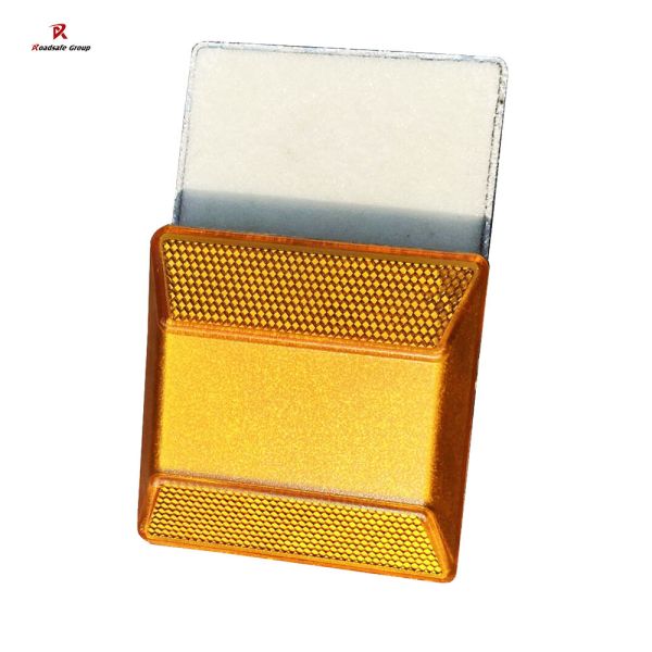 Road Stud Amber PC 20tons High Resistance Good Visibility Reflective Raised Markers ABS Road Stud LOGO Customs with Sand Studs 