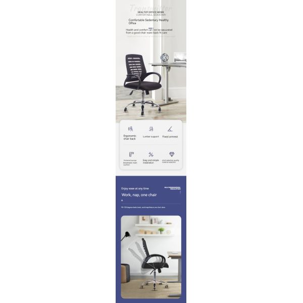 Mobiliário de escritório cadeira de escritório de malha ergonômica com apoio de cabeça ajustável e CBM de 0.33