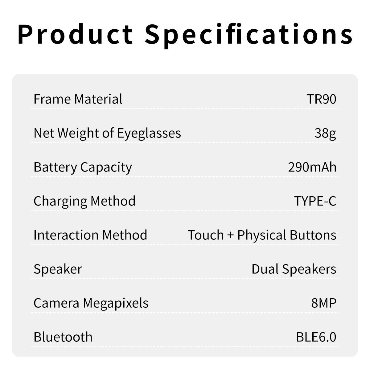 2026 AI Smart Glasses Real-Time Translation 1080P Video Capture PC+ABS Material Ultra Light Magnetic Charging IP67 Waterproof