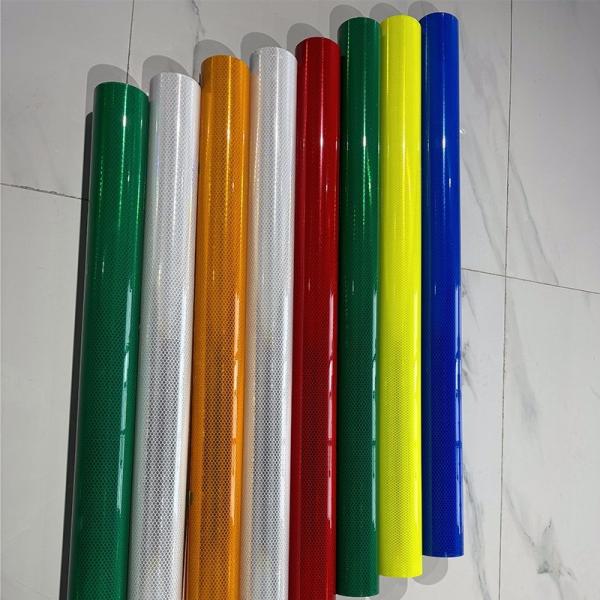 10 Years Prismatic Diamond Reflective Sheeting Vinyl Film For Safety Warning