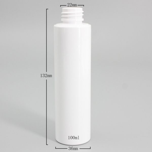 100ml Pet Plastic Spray Bottle White Cylinder Flat Shoulder