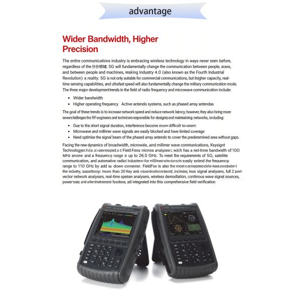 Keysight N9963B FieldFox Handheld Microwave Signal Analyzer with 54 GHz Frequency Range