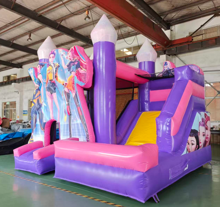 Commercial Grade K-POP Demon Hunters Inflatable Bounce House Customizable for Kids Outdoor Party with Blower Rental Bouncy House