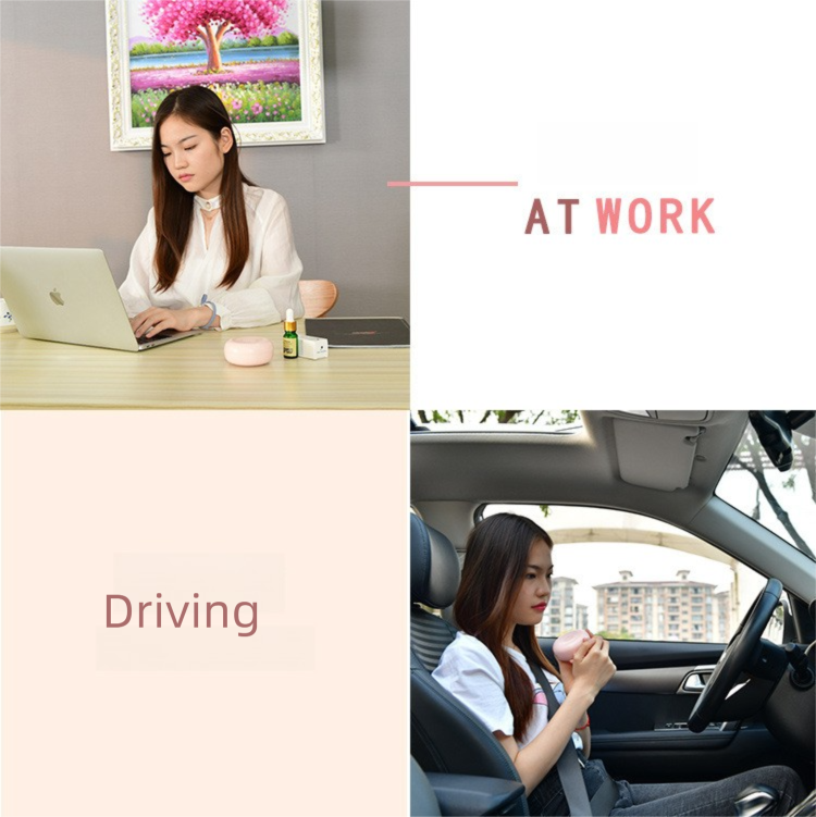 Minimalist USB Powered Aroma Diffuser Ultrasonic Humidifier Round for Essential Oils