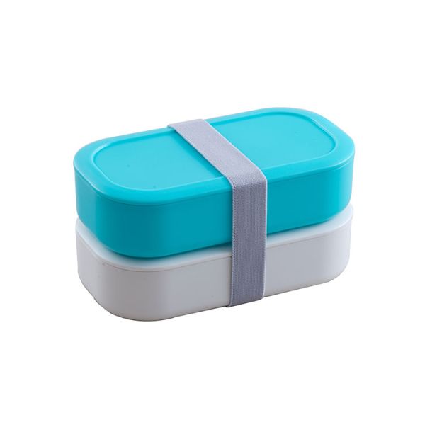 1200ml Custom Logo Eco PP Lunchbox BPA Free Double Decker Portable for Kids and Adults