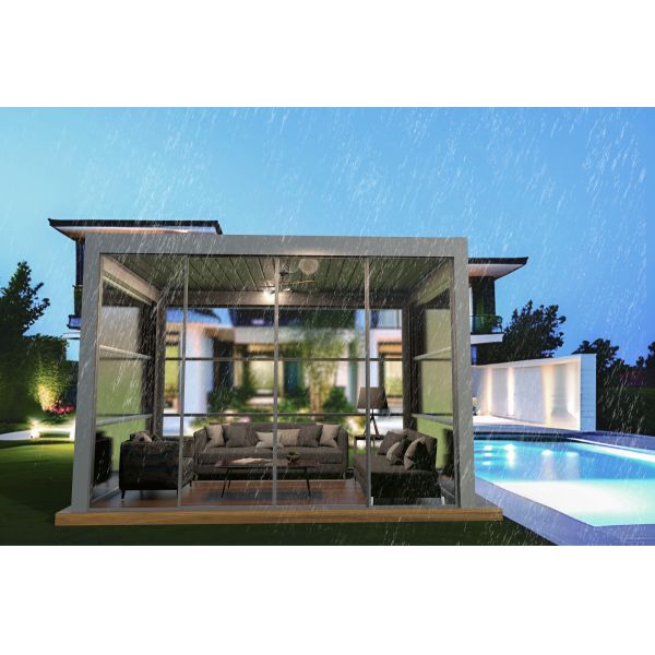 Techo eléctrico a la medida Pergolas Kit Gazebo de jardín Techo de apertura de aluminio Pergola a la medida para mansiones