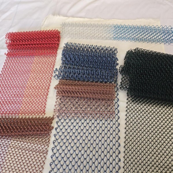 Colorful Aluminum Coil Drapery Decorative Room Divider Large Metal Mesh Water Curtain Wall Waterfall