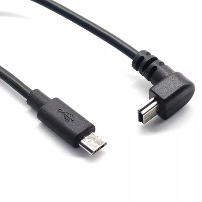L'angle MINI Custom USB de coude câble le mâle d'USB B à USB micro pour l'unité de disque dur