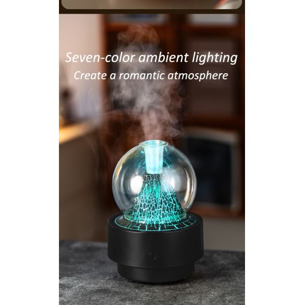 Home Office Volcano Aromatherapy Diffuser Tabletop With 7 Color LED Light