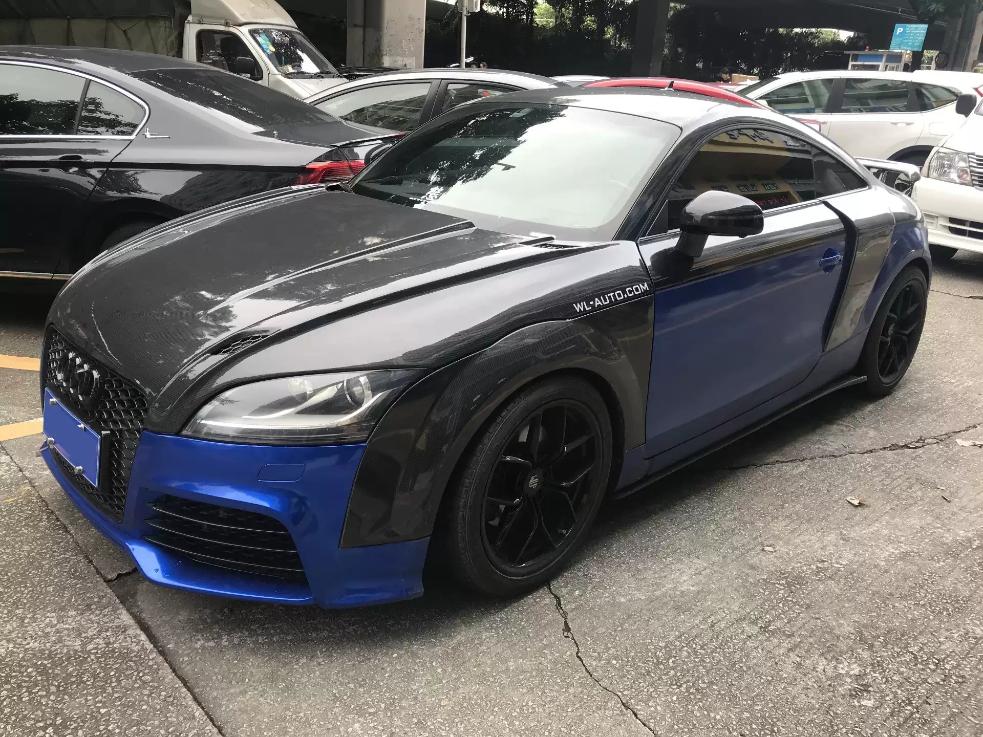 Carbon Fiber RS Hood Engine Cover Suitable for Audi TT TTS TTRS MK2 and Modification