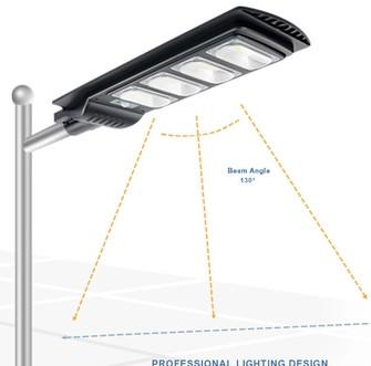 120W LED All In One Solar Street Light 6500K Lâmpada Smd 2835 20Ah Bateria LiFePO4