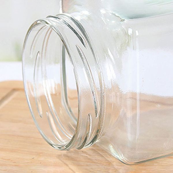 Honey Airtight Glass Jars , Thick Wall Kitchen Storage Containers Glass