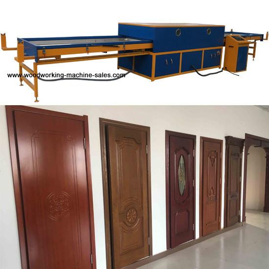 Cabinet door skin PVC foil laminating vacuum heating vacuum membrane press machine