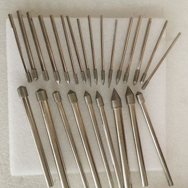 Custom-Made 6*5*10*80mm  30°-120° D126 Electroplated Grinding Bits For Cemented Carbide