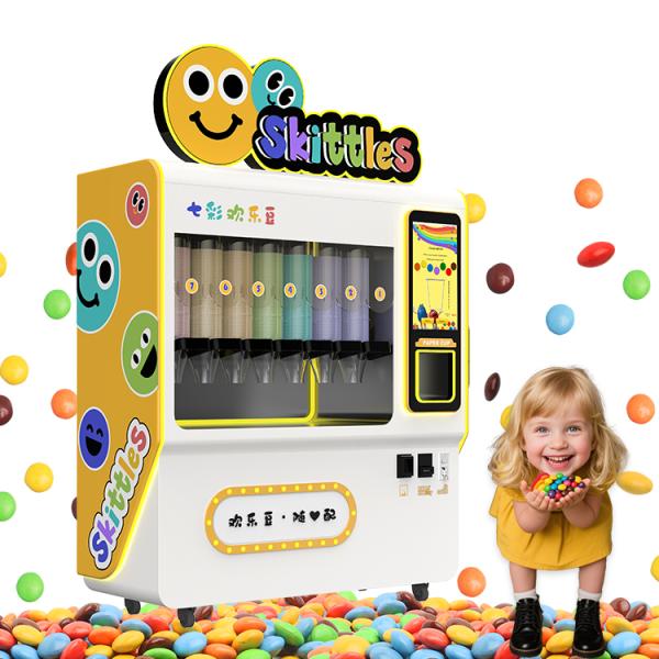 Sweet Treat Dispenser Vending Machine with Robotic Arm Dispensing Method in White or Customized Color