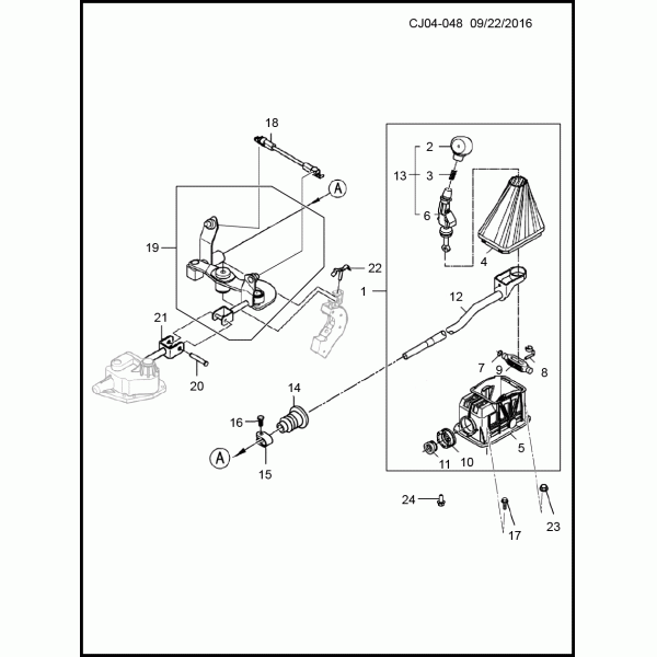 FSK 25186916 Manual Transmission Control Shaft Stabilizer Bar