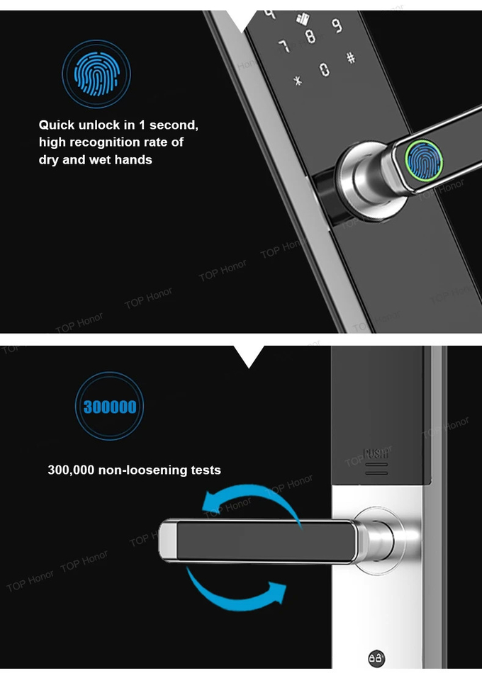 TTLock Smart Residential Электронные дверные замки Код отпечатков пальцев Карта ключа Доступ к приложению Tuya