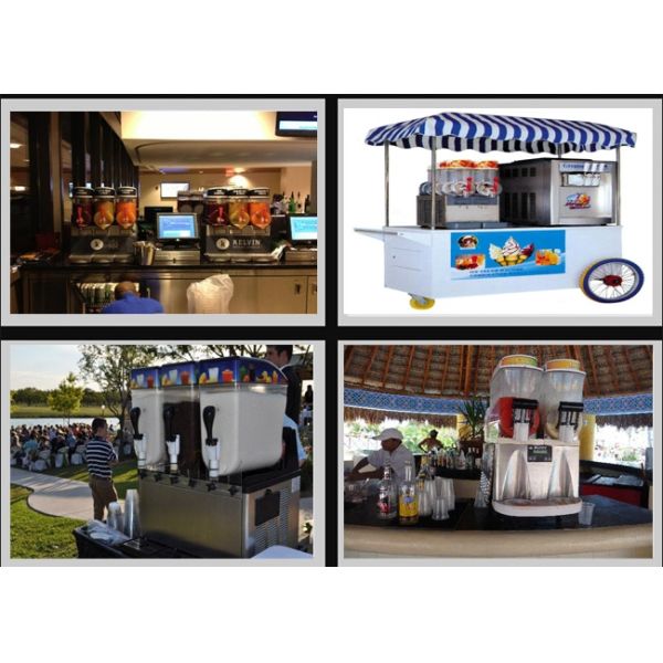 XRJ15X2 Коммерческая 110V 220V Слюшная машина Промышленная Слюшная машина для замороженных напитков