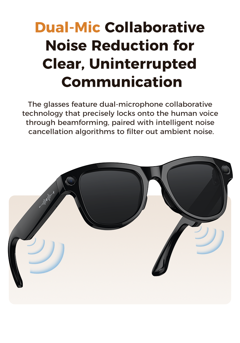 M02 AI Smart Glasses Featuring Smart Interaction and Multiple Lens Compatibility for  Activities