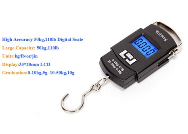 Flexible Handle Hanging Gram Scale , Blue Backlit Hanging Weight Scale