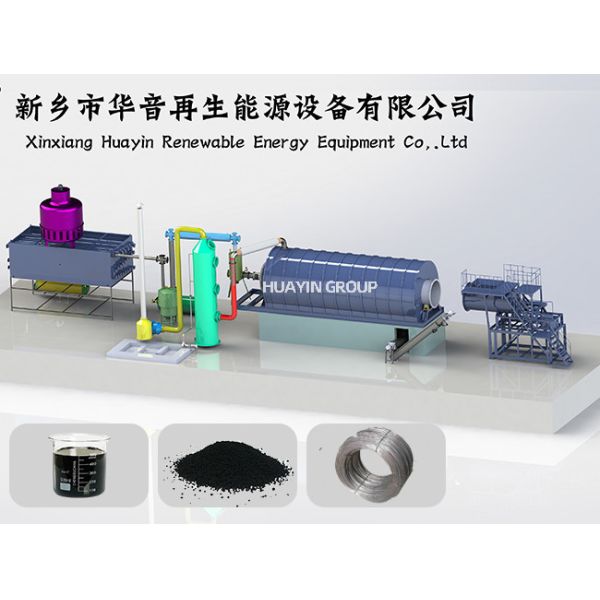 High Efficiency Pyrolysis Plant Waste Tyres To Fuel Machinery