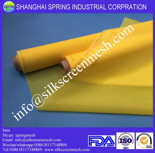 polyester monofilament plain mesh 120T white/yellow for color designs printing silk screen printing