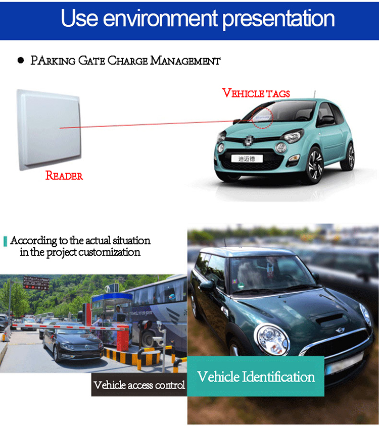 Стикер бирки UHF RFID долгосрочного применения RFID пассивный для лобового стекла автомобиля