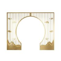 304 Stainless Steel Screen Partition Wall Hollowed Out Hotel Room Divider Screen