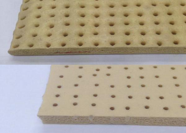Hoja de goma de espuma de silicona perforada de color beige / rojo / gris, Hoja de goma de esponja de silicona tamaño 10mm X 0.9m X 1.8m