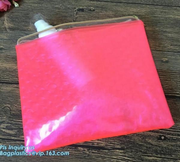 Air Bubble Bag with Slider Zipper, Pink Bubble Bag, Custom Printed Slider k Bubble Bag, Anti Shock Plastic PE Mate
