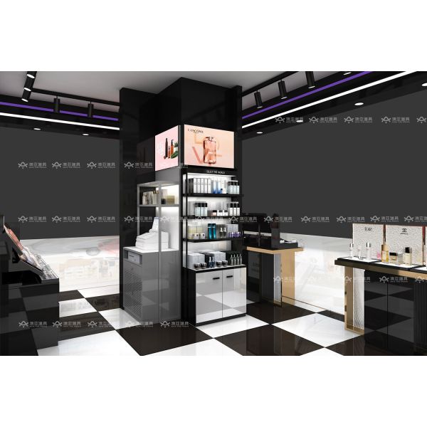 Cosmetics Kiosk Display Cabinet Retail Shelving Solutions Perfume Shop Furniture