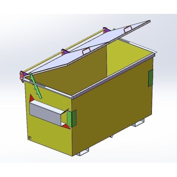 Heavy Duty Front Lift Bin 250 Steel Construction Industrial Waste Skip Dumpster Recycling