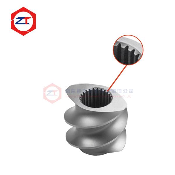 PTFE revêtu de éléments de vis jumelles à faible accumulation de matériau 35-60 mm Conception modulaire Ra 0,4 μM Finition, FDA de qualité alimentaire Optionnelle 35-60 mm Conception modulaire Ra 0,4 μM Finition FDA de qualité alimentaire Optionnelle