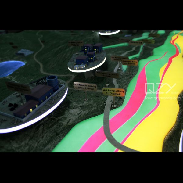 Realistic Oem Scale Mining Construction Building Site Model 1/200 Realistic Style with Refined Handmade And CNC Cutting