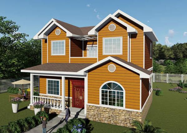 Moderna Casa Prefabricada de Estruturas de Aço ∙ Casa de Luxo de Dois Pavimentos Casa Modular